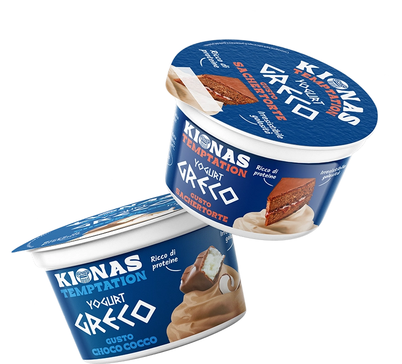 nuove referenze yogurt 2025 Kionas Yogurt Greco Temptation Gusti Golosi Yogurt Greco Sacher Torte Yogurt Greco Caramello 