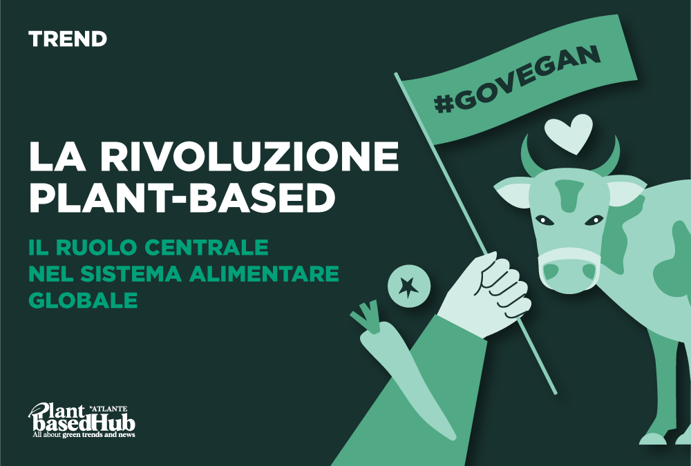 Illustrazione sulla rivoluzione plant-based e il suo ruolo centrale nel sistema alimentare globale – Atlante Plant Based Hub